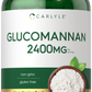 Suplemento de Glucomanano 2400mg | 200 Cápsulas | Konjac Puro | Livre de OGM