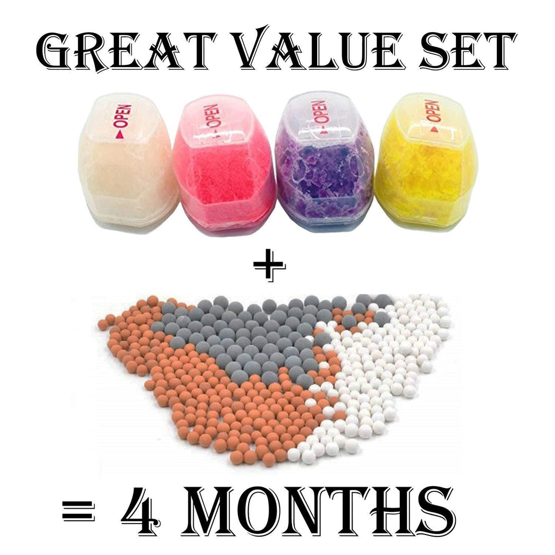 PureAction Replacement Filters Set for use with Vitamin C Filter Shower Head SH158  Removes Chlorine Chloramine & Fluoride  Increases pH Softens Hard Water