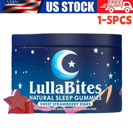 LullaBites Natural Sleep Gummies – 60 Strawberry Gummies