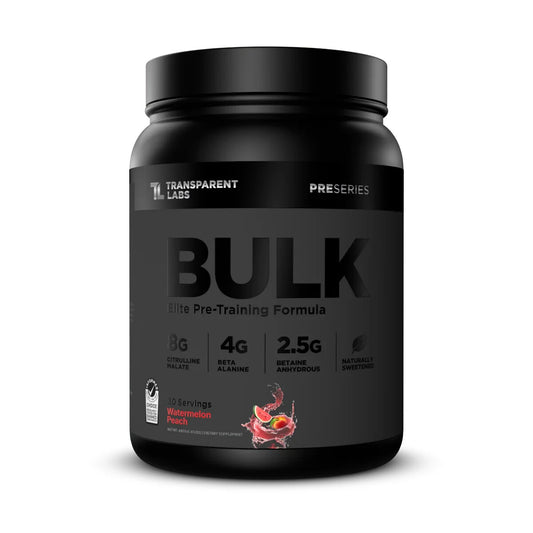 Pré-Treino Transparent Labs Preto a Granel 30 Porções – Melancia e Pêssego | Alta Performance