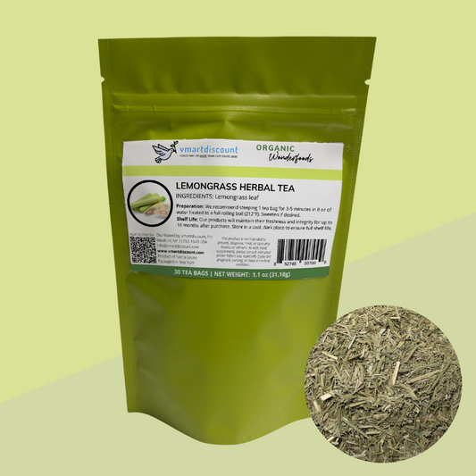 Chá de Capim-limão Premium – 30 Sachês Naturais, Calmante e Antioxidante