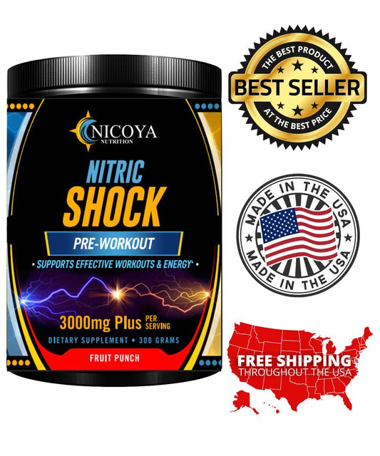 Pré-Treino Nitric Oxide 3000mg+ – Força, Foco e Energia Explosiva | Pó | 3 Sabores