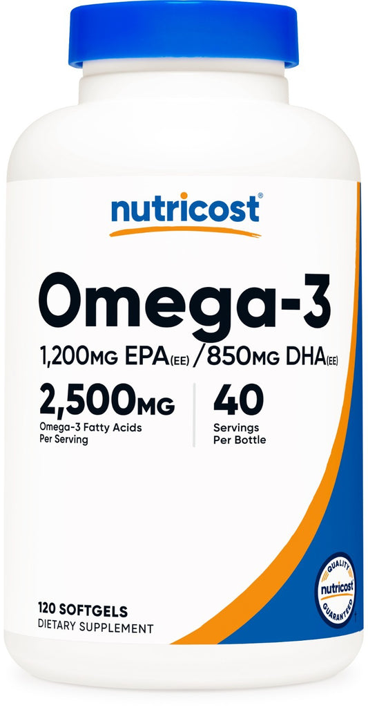 Nutricost Ômega 3 Extra Forte – 2500mg, 40 Doses Premium