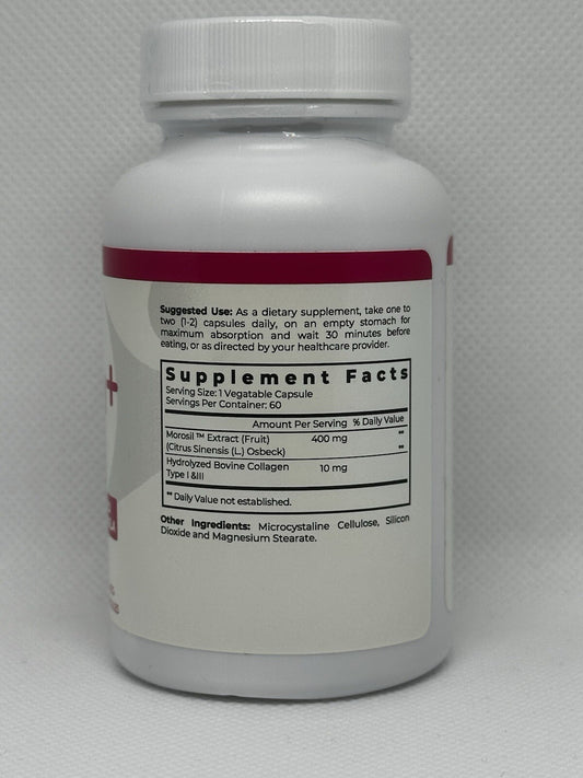 MOROSLIM+ with Morosil, Collagen and Vitamin C – Skin and Weight Loss Supplement | 60 Capsules
