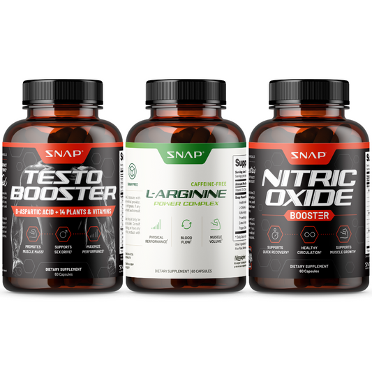 Kit Explosão Muscular – L-Arginina, Óxido Nítrico e Testo Booster