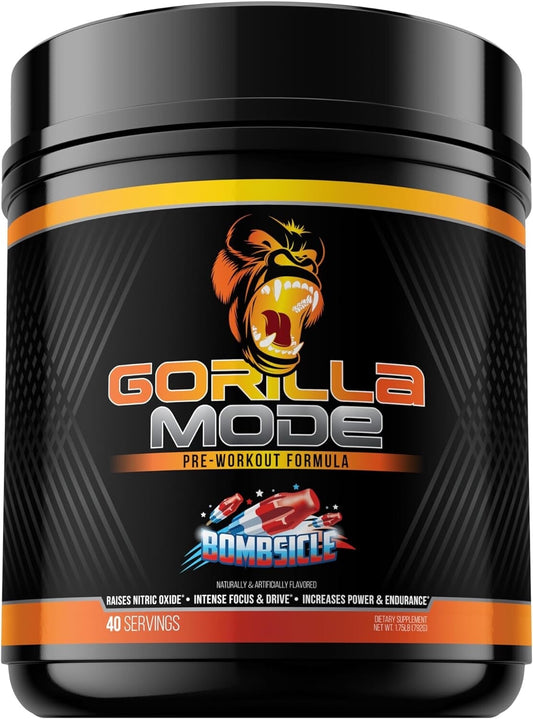 Bomba Pré-Treino Gorilla Mode – Efeito Hardcore nos Treinos | 40 Doses
