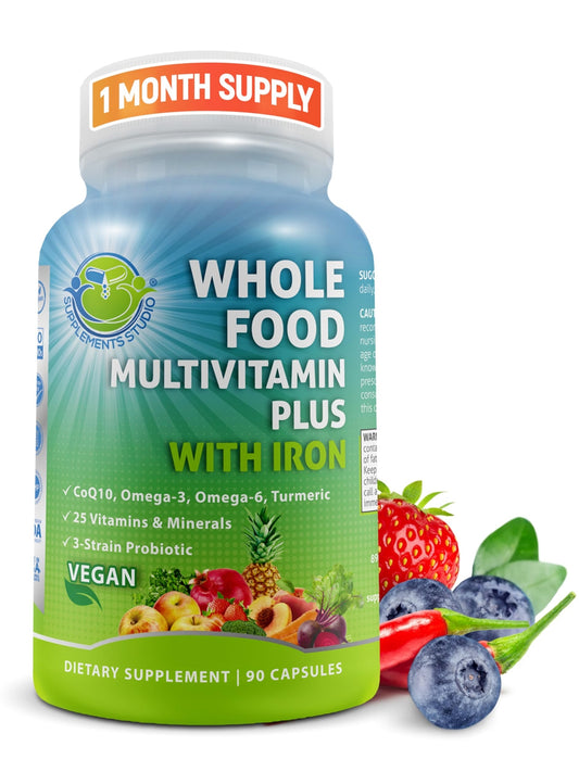 Whole Food Daily Vegan Multivitamin – Suporte Diário com Probióticos, Enzimas e Ômegas