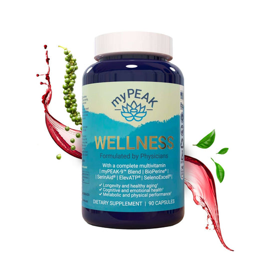 Multivitamínico Vegano myPEAK Wellness + ElevATP® | Saúde Celular e Longevidade