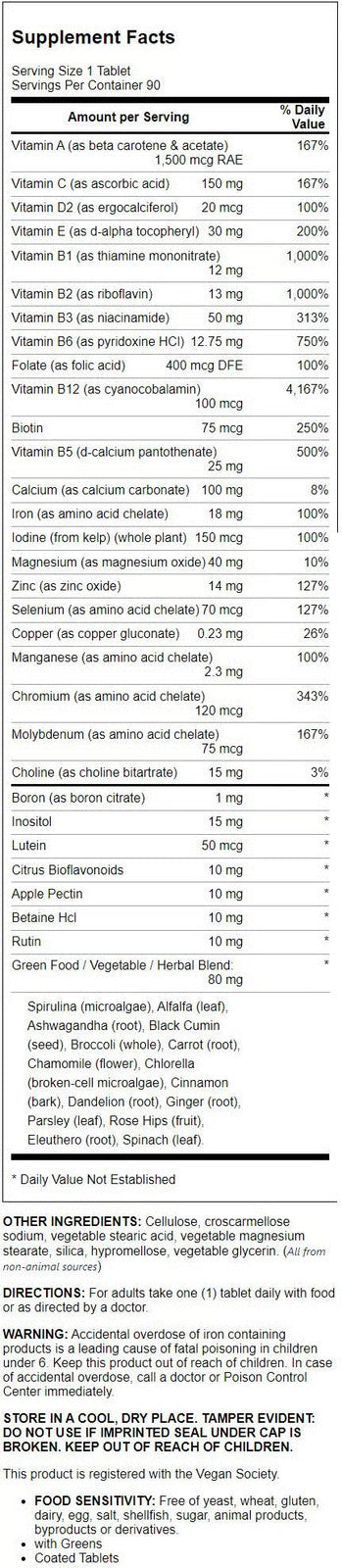 Multivitamínico Vegano Deva – 90 Tablets | Saúde e Bem-estar