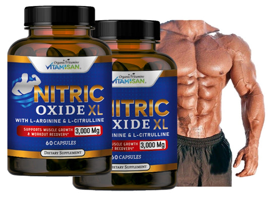 Vasodilatação Máxima com L-Arginina + L-Citrulina | 3000mg | 120 Cápsulas | Energia e Performance