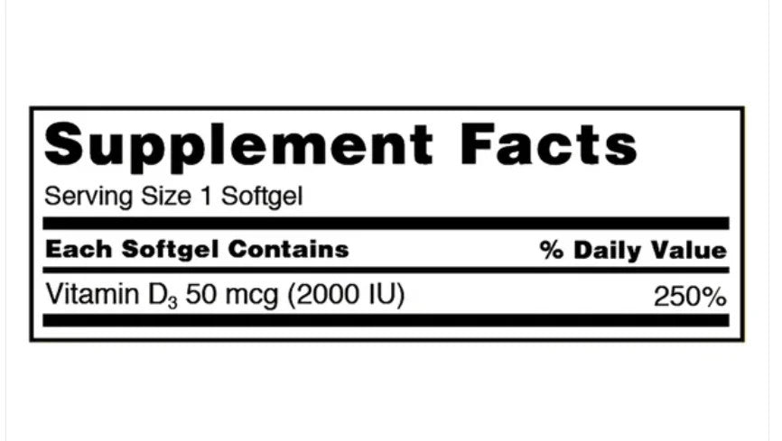 Vitamina D3 2000 UI Kirkland – Extra Strength – 600 Softgels