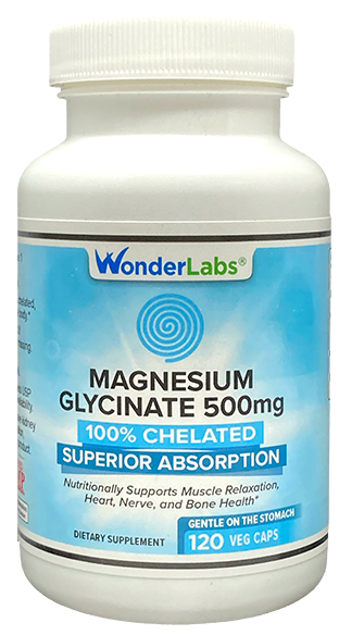 Wonder Labs Magnésio Glicinato Premium – 500mg, Absorção Avançada