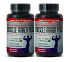 MUSCLE MAKER PLUS - 120 Cápsulas | Aumento Muscular, Libido e Energia | Fórmula Avançada Natural