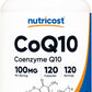 Nutricost CoQ10 100mg – 120 Cápsulas | Saúde do Coração e Energia | Não-OGM