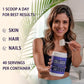Peptídeos de colágeno em pó proteína hidrolisada tipos 1&3 suplemento antienvelhecimento 1 lb-