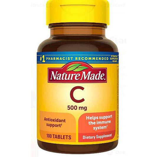 Vitamin C 500mg Nature Made – 100 Tablets Antioxidant