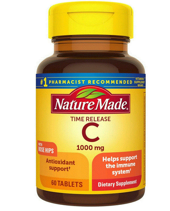 Nature Made Vitamin C 1000mg Extra Strength – Immunity Supplement, 100 Tablets
