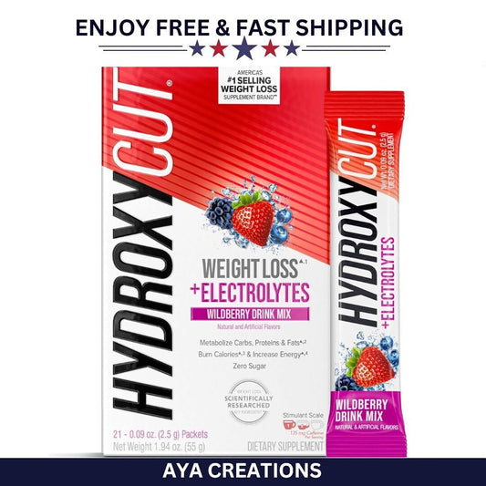 Hydroxycut Drink Mix 21 Sachets Wildberry | Zero Calorie Energy Supplement with Caffeine and Green Coffee