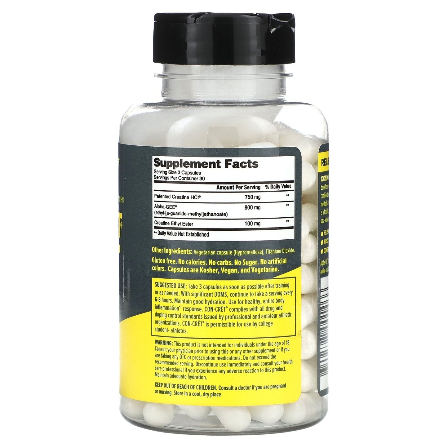 Creatine HCl + Alpha-GEE Con-Cret – Muscle Recovery (90 capsules)