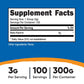 Nutricost Beta-Alanine 300g – Pure, Unflavored, 100 Doses