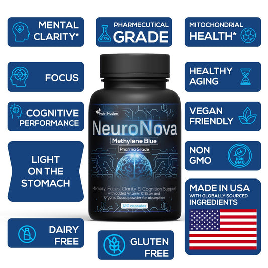 Methylene Blue Capsules – Cognitive & Memory Support – 120ct