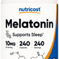Nutricost Melatonin 10mg – 240 Capsules | Natural Sleep Supplement | Gluten Free and Non-GMO