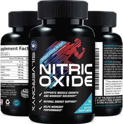 Nitric Oxide Premium 1300mg Supplement – SilverOnyx | Advanced Workout Performance