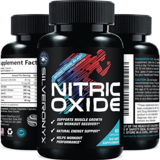 Nitric Oxide Premium 1300mg Supplement – SilverOnyx | Advanced Workout Performance