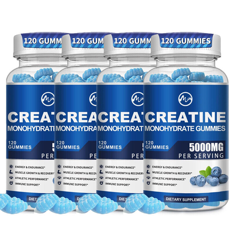 Creatine Monohydrate Blueberry Gummies - Enhance Brain Function + Build Muscle